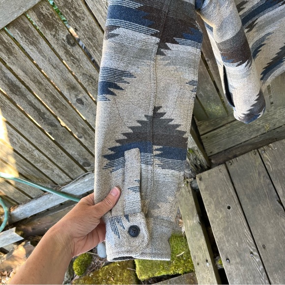 Jachs New York Men’s Aztec Sherpa Lined Button Down Shirt Jacket Shacket Sz S - Picture 10 of 16